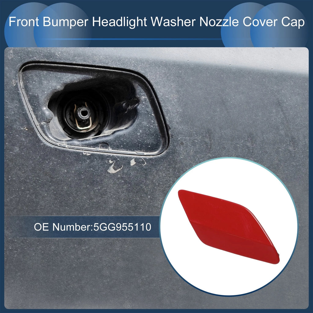 Front Right Washer Nozzle Cover Cap for VW Golf MK7 (2013–2016) Red 1 Pcs