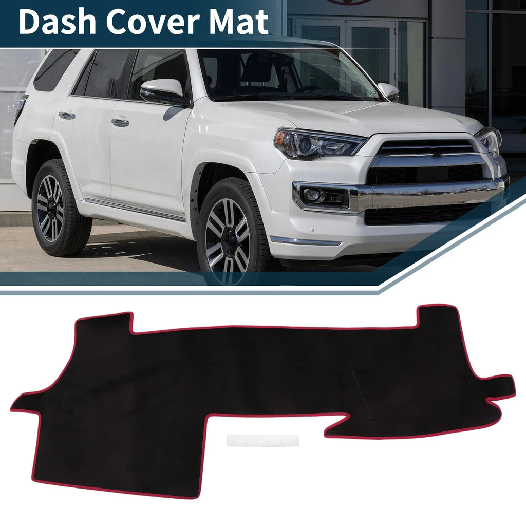 Dashboard Cover Mat for Toyota Mark X (2004–2020) Black Red