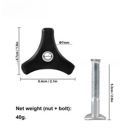 Replacement Lawn Mower Handle Bolt and Triangle Knob Nut for Most Machines