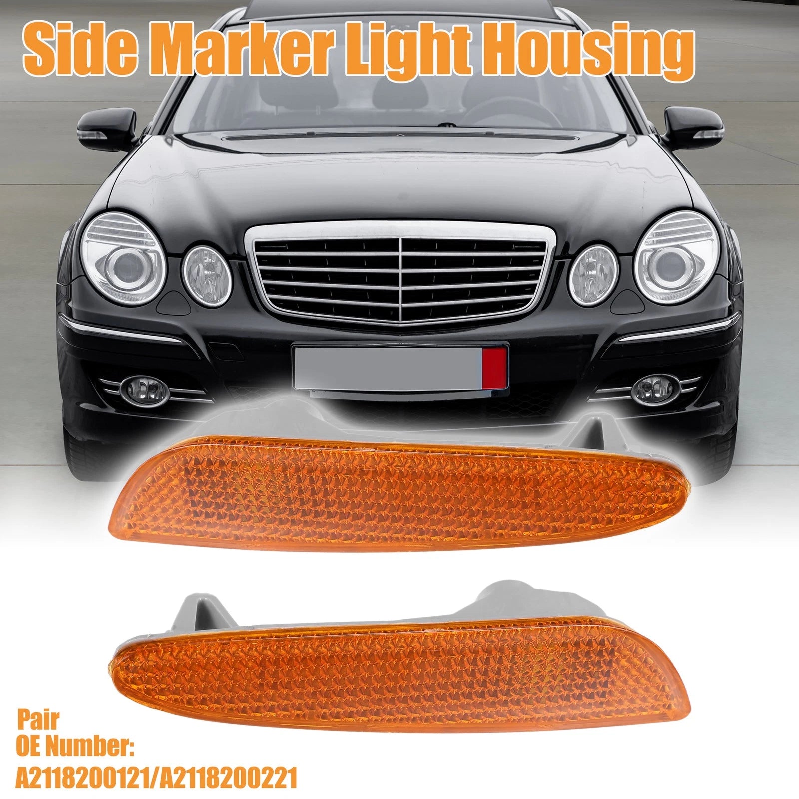 Side Marker Light Housing Left Replacement for Mercedes-Benz E320 (2003–2006)