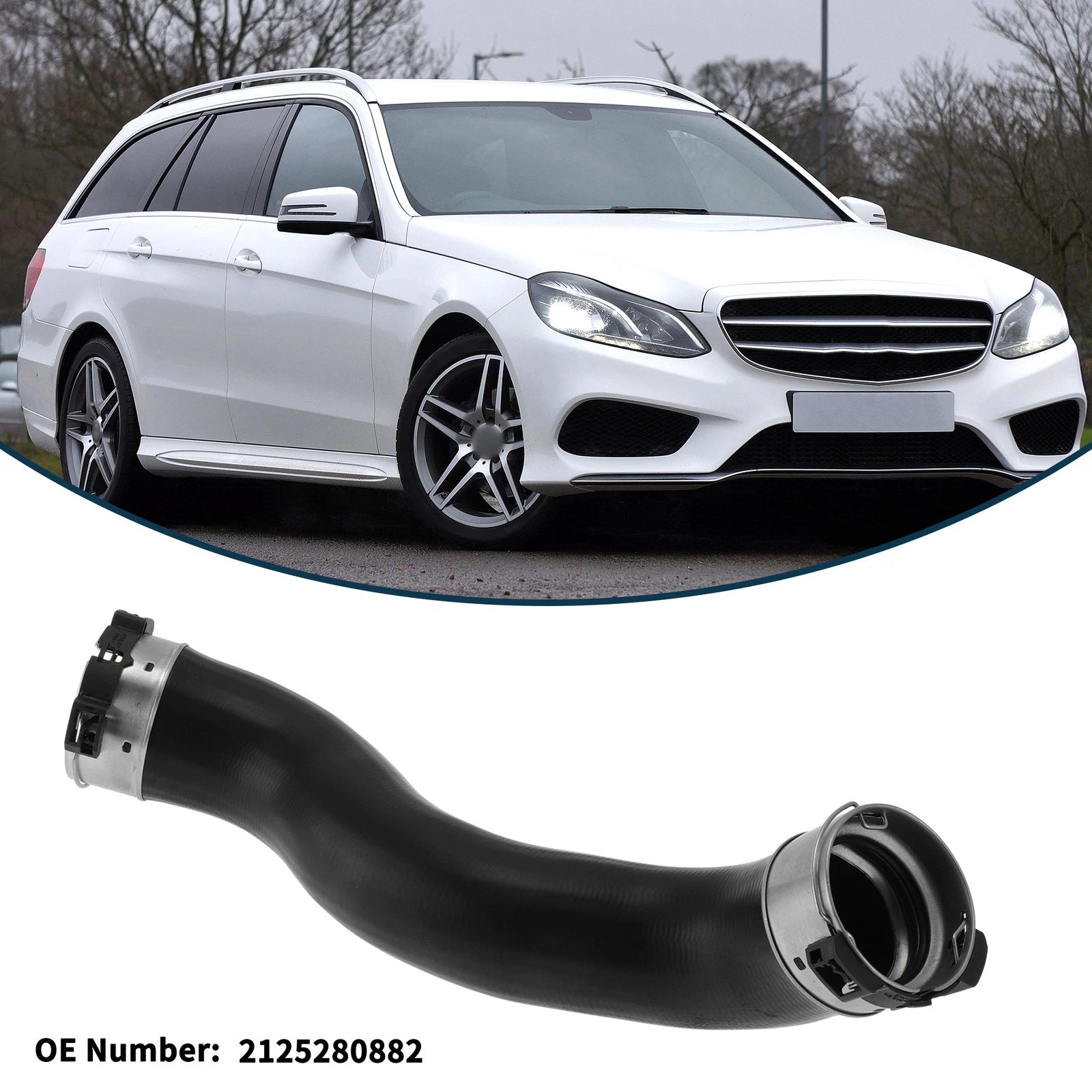Radiator Hose for Mercedes-Benz E-Class W212 Boost Hose Black (2009–2016)