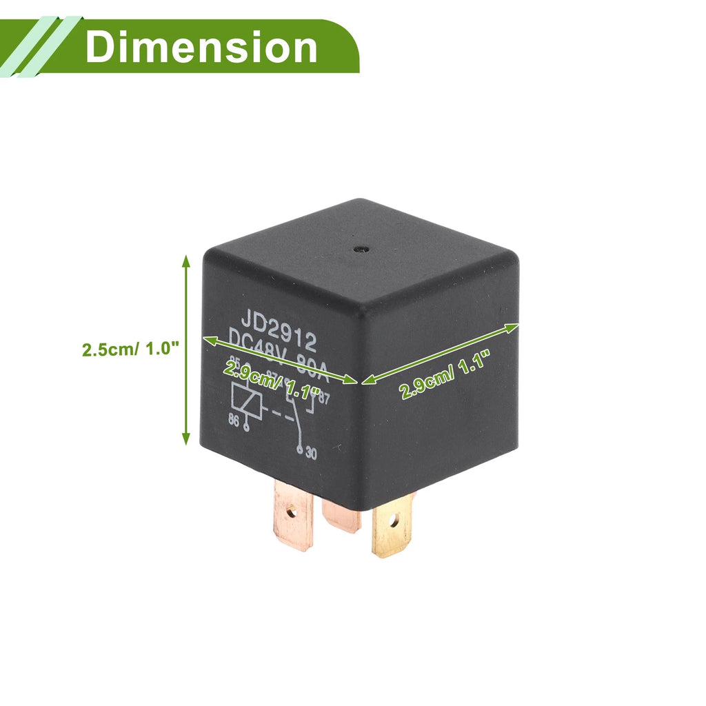 2X 5-Pin 48V 80A Waterproof Auto Relay for Multi-Purpose Use