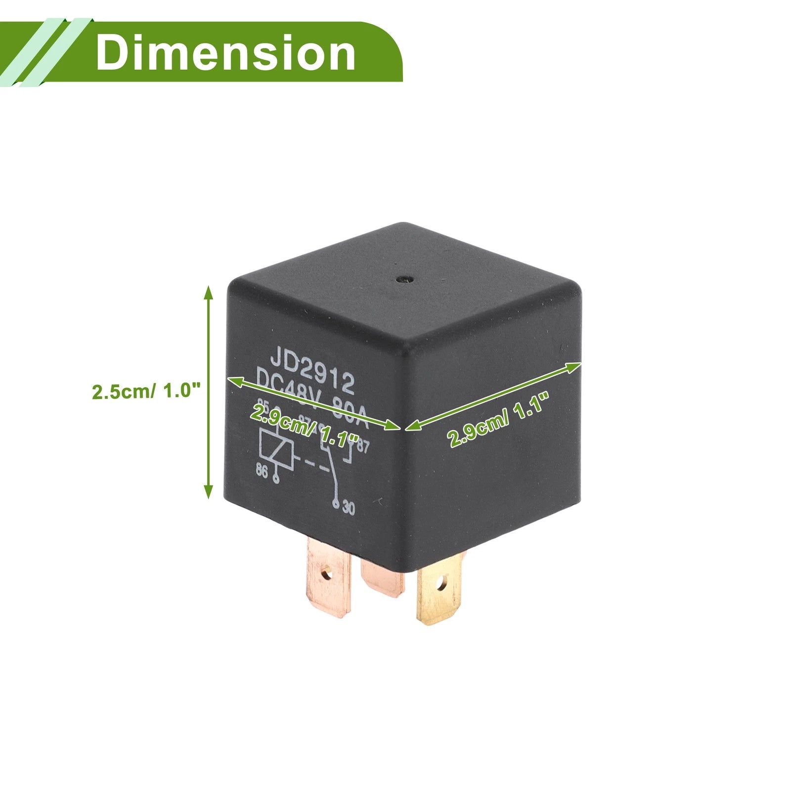 2X 5-Pin 48V 80A Waterproof Auto Relay for Multi-Purpose Use