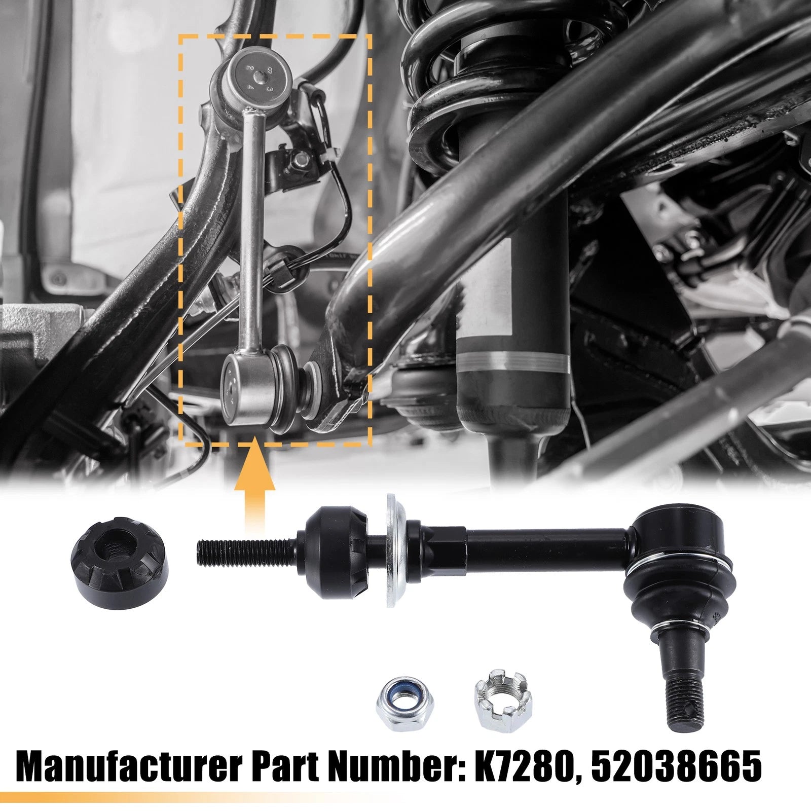 Front Sway Bar Links Pair Replacement for Dodge Ram 1500 2500 3500 (1995–1999)