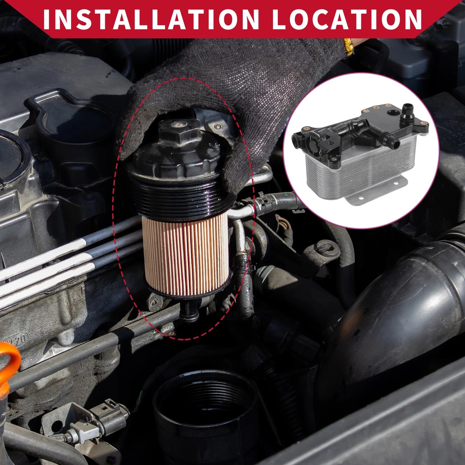 Engine Oil Cooler Filter Housing Replacement for BMW 528i (2008–2013)