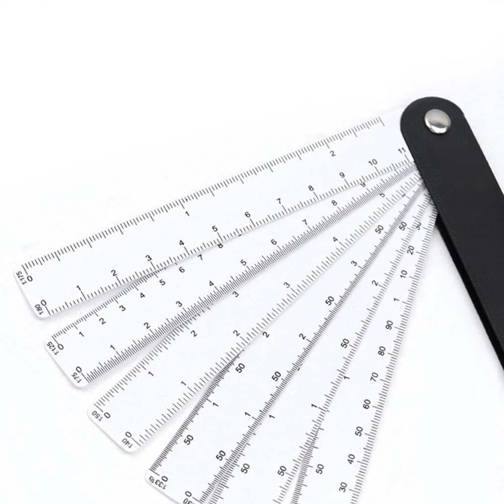 Multifunctional Foldable Ruler with Clear Calibration for Precision Measuring