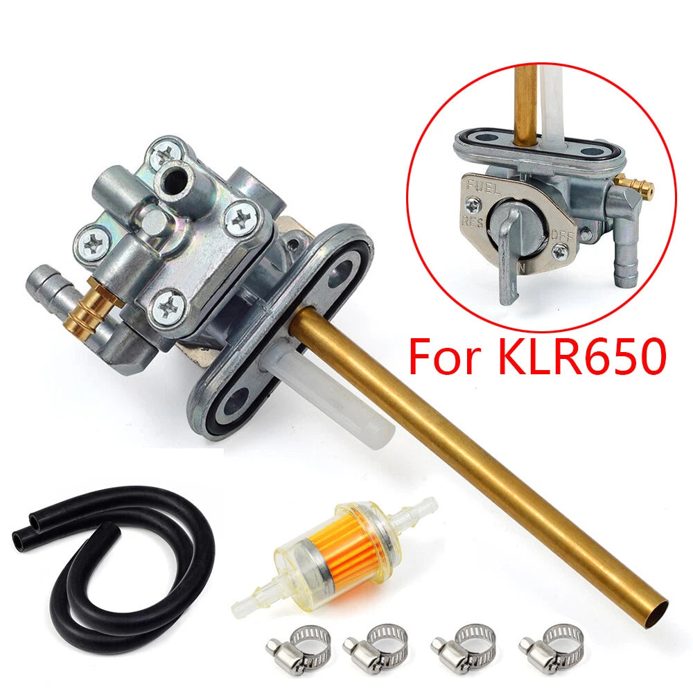 Petcock Fuel Tank Switch Valve Assembly for Kawasaki KLR650 (1987–2018)