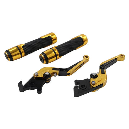 Folding Extendable Brake Clutch Levers for Kawasaki ZX636R (2003–2006) Gold