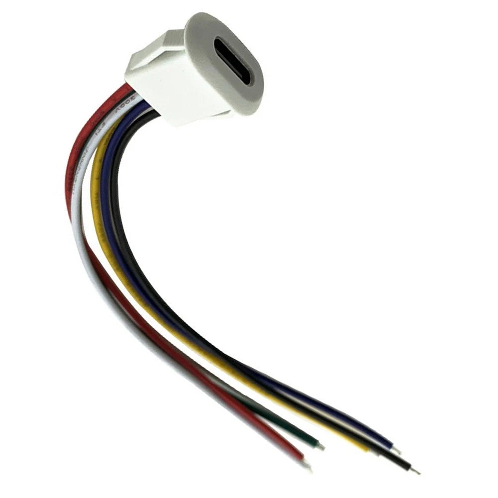 Type C Charging Socket Plate 6pin Female Connector for USB-C (2017–2023)