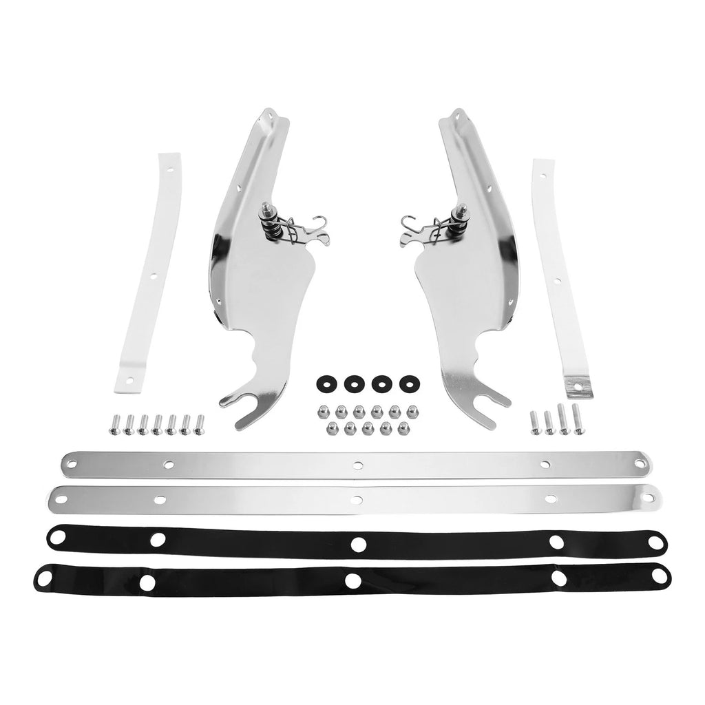 Clear Windshield Mount Bracket for Harley Heritage Softail Fatboy (2000–2017)
