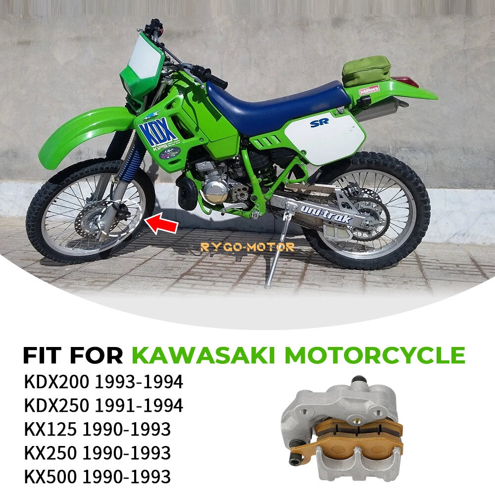Front Brake Caliper for Kawasaki KX125 KX250 KX500 KDX200 KDX250 (1990–1993)