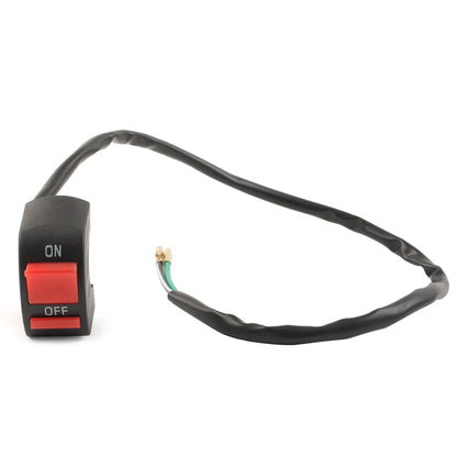 7/8" Motorcycle Handlebar Kill On-Off Latching Switch 12V Scooter ATV Dirt Bike