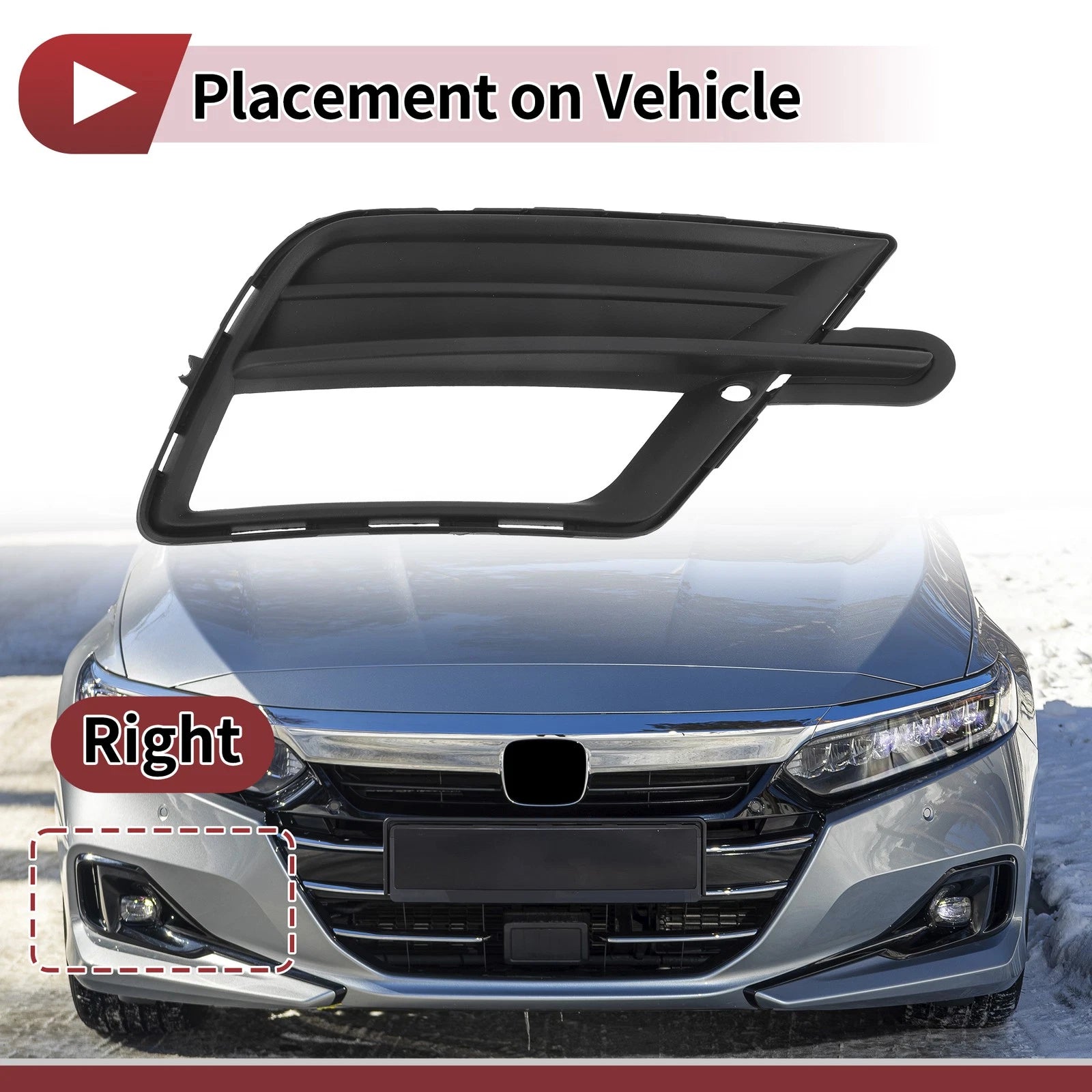 Front Right Fog Light Grill Replacement for Volkswagen Caddy (2015–2020)