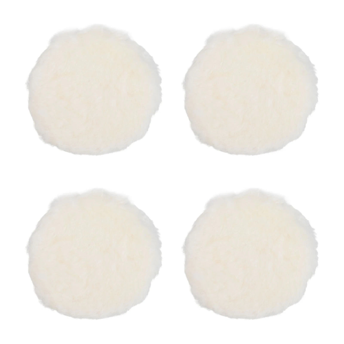 4pcs 125mm Lambswool Polishing Pads for Random Orbital Sander