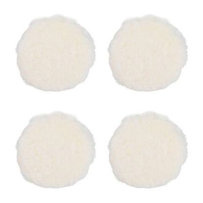 4pcs 125mm Lambswool Polishing Pads for Random Orbital Sander