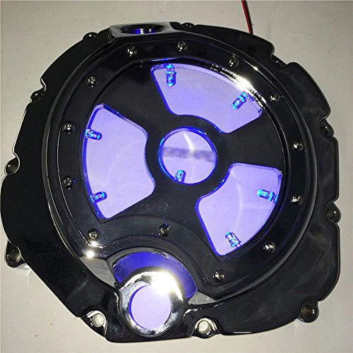 Blue LED Engine Clutch Cover for Kawasaki ZX14R ZZR1400 (2006–2014)