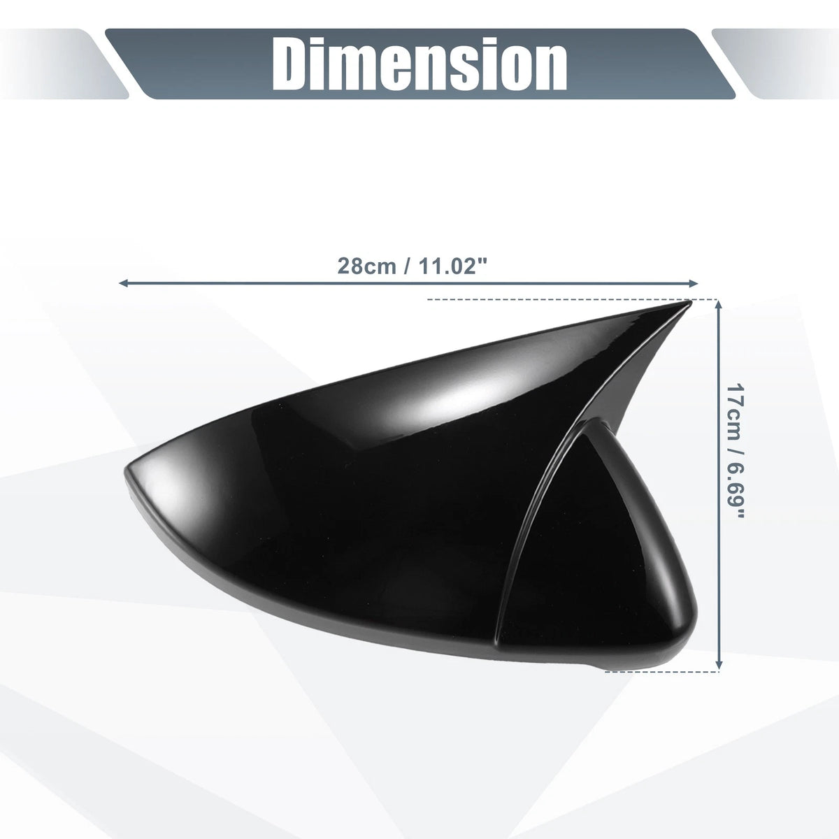 Rearview Mirror Cover Overlay Gloss Black for Volkswagen Golf MK7 Touran (2015–2021)