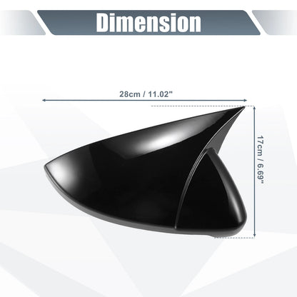 Rearview Mirror Cover Overlay Gloss Black for Volkswagen Golf MK7 Touran (2015–2021)