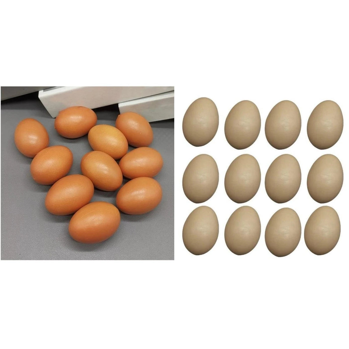 12 Decorative Painted Simulated Eggs for Home Decor (Crafts, Role Playing)