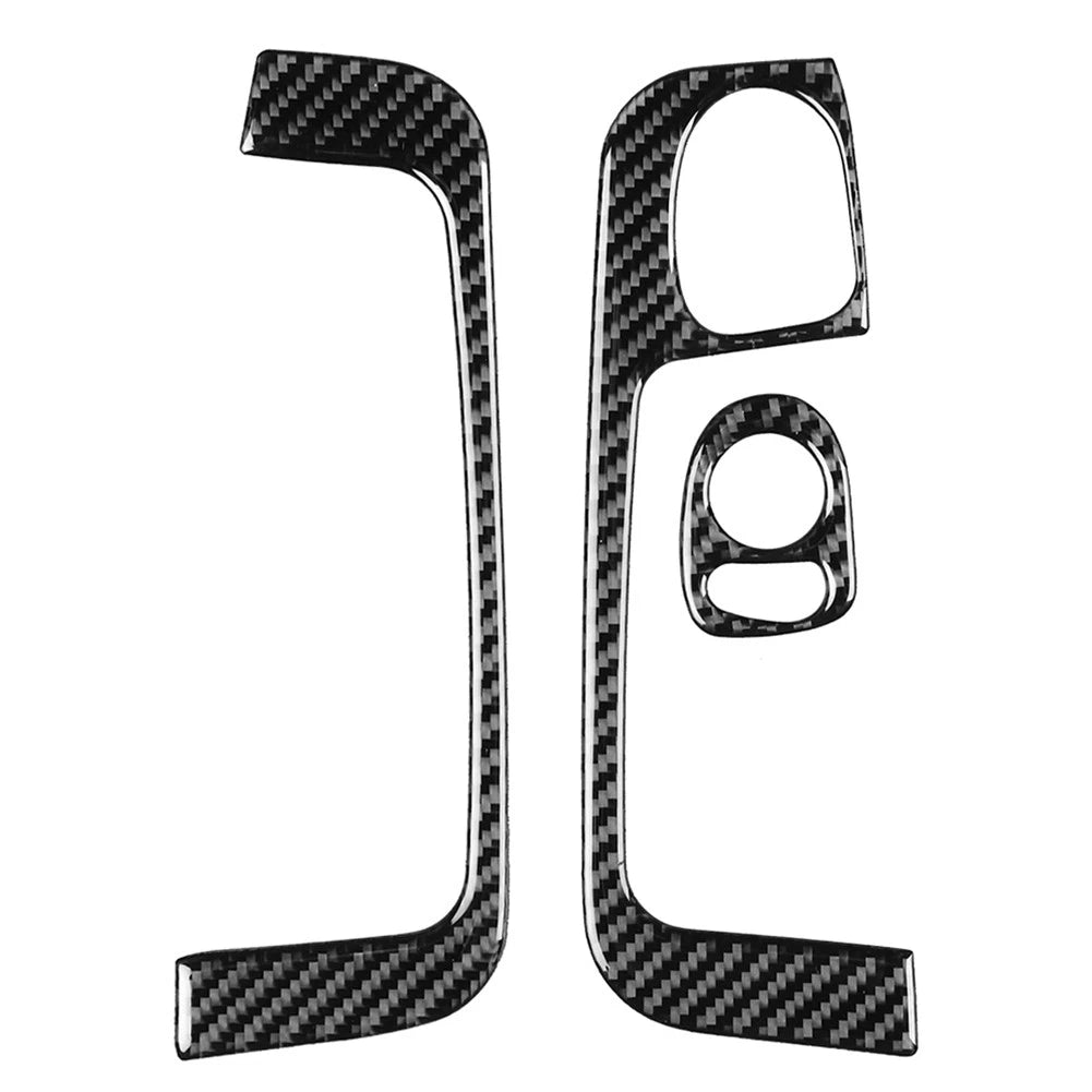 Carbon Fiber Interior Door Armrest Handle Panel Trim For Fiat 500 2012-2015