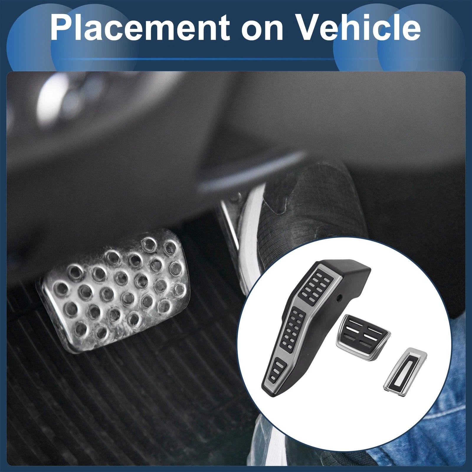 Automatic Accelerator Pedal Covers 3 Piece Replacement for Volkswagen Golf 7 (2013–2019)