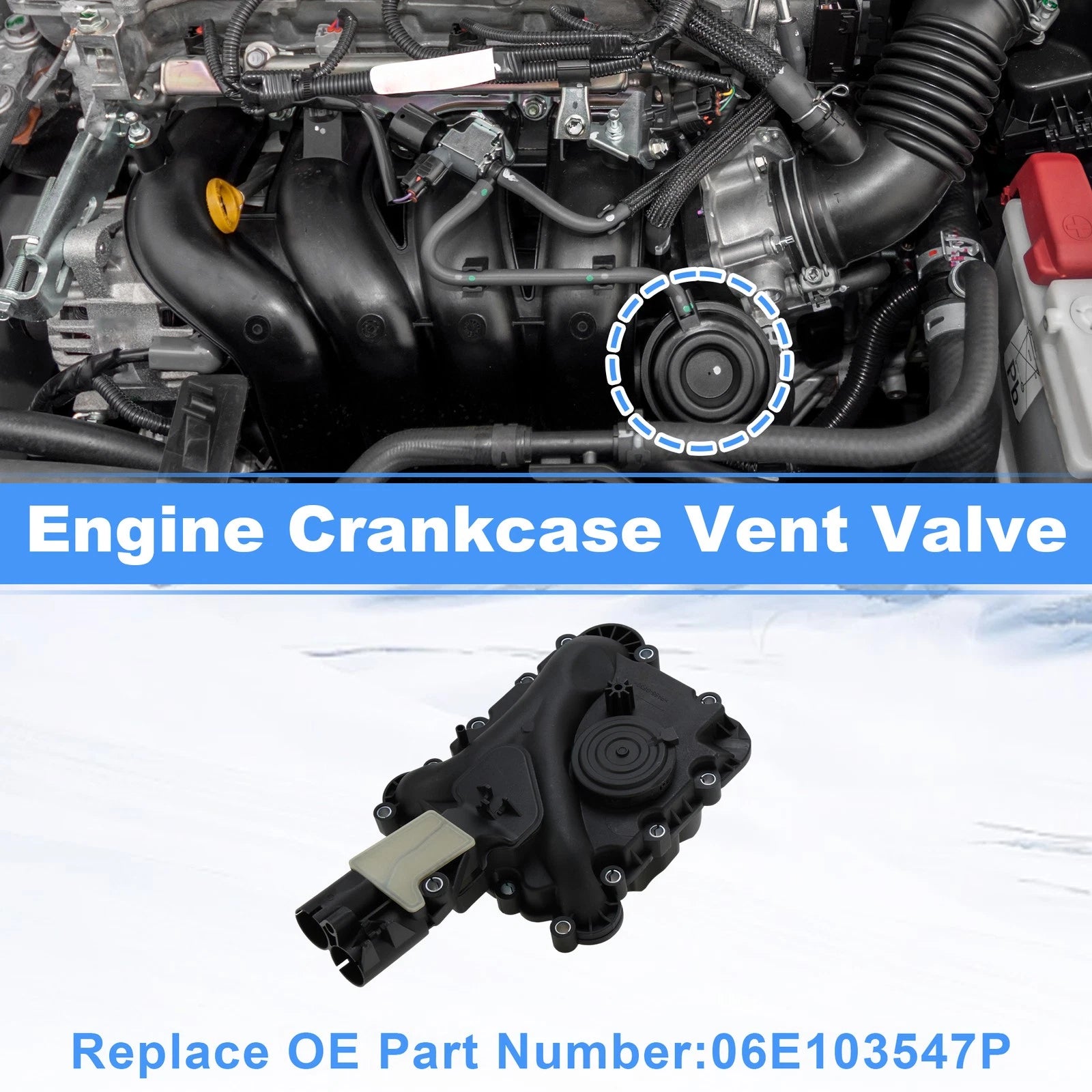 Engine Crankcase Vent Oil Separator Replacement for Audi A4 (2005–2012)