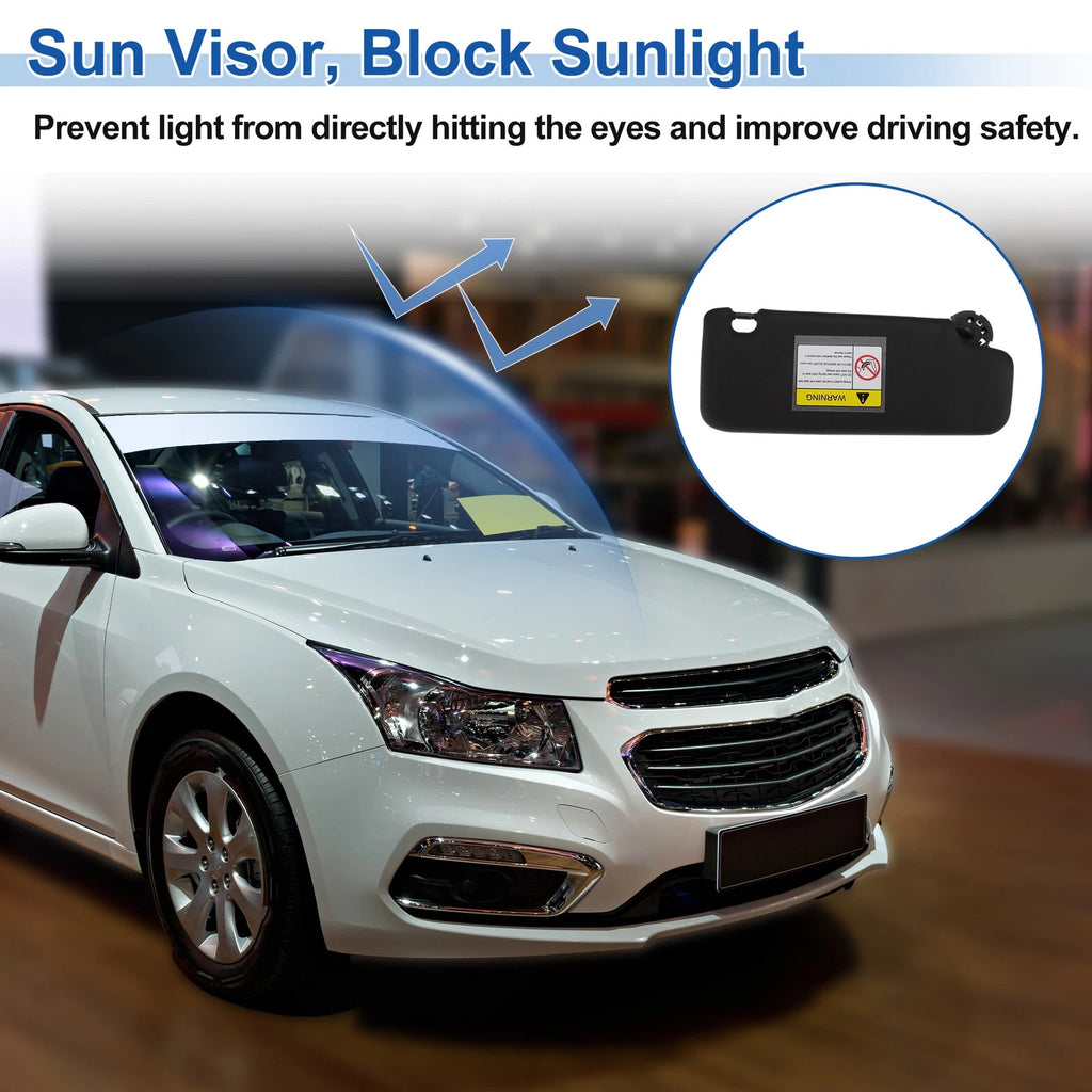 Left Side Sun Visor Replacement for Chevrolet Cruze (2011–2019) Black
