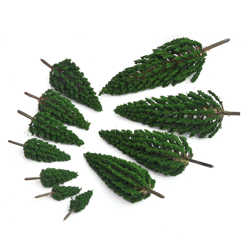 20pcs Model Trees for Train Railroad Park Scenery Miniature Decor