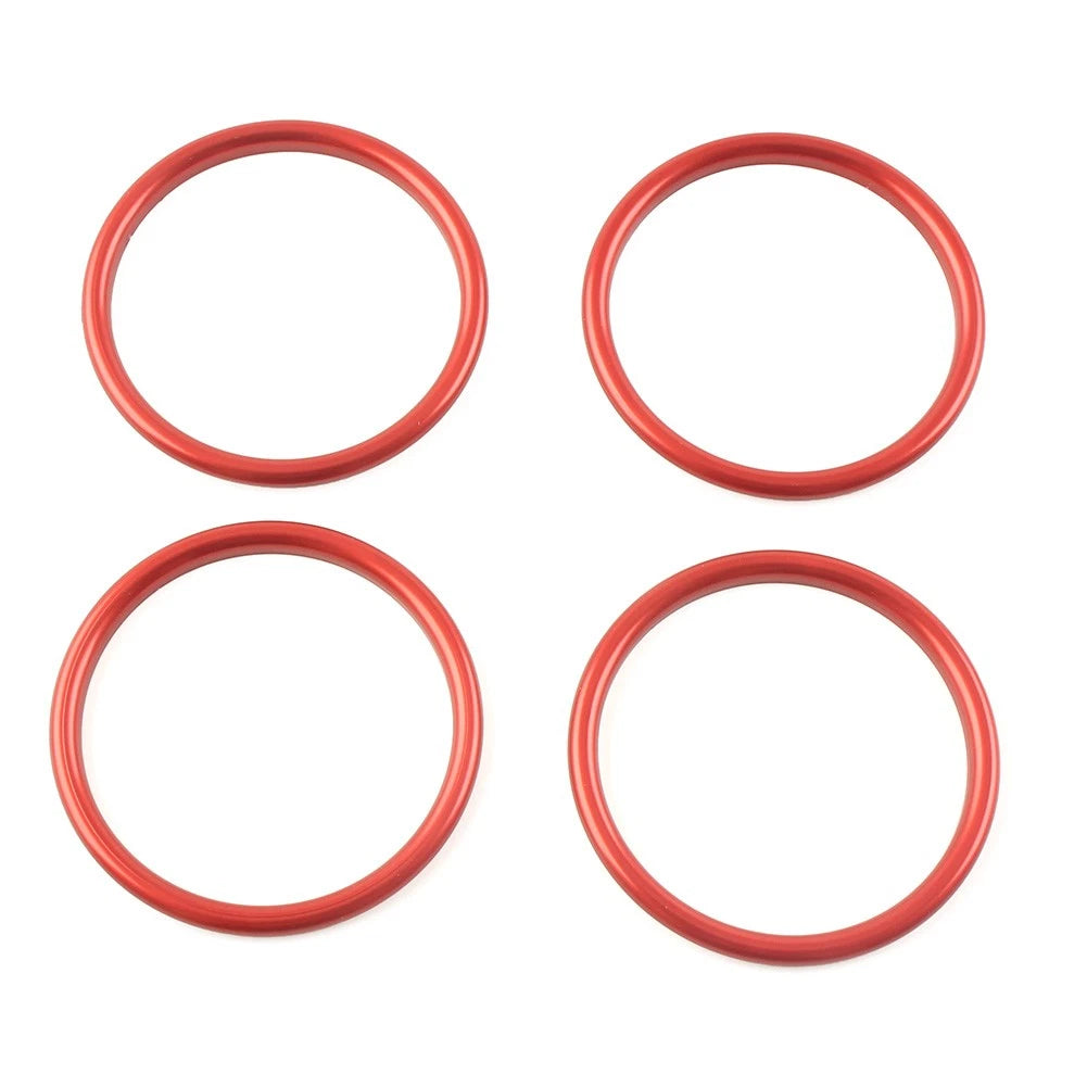 Center Console Air Condition Vent Outlet Ring Cover Trim for Audi A1 S1 (2010–2018) Red