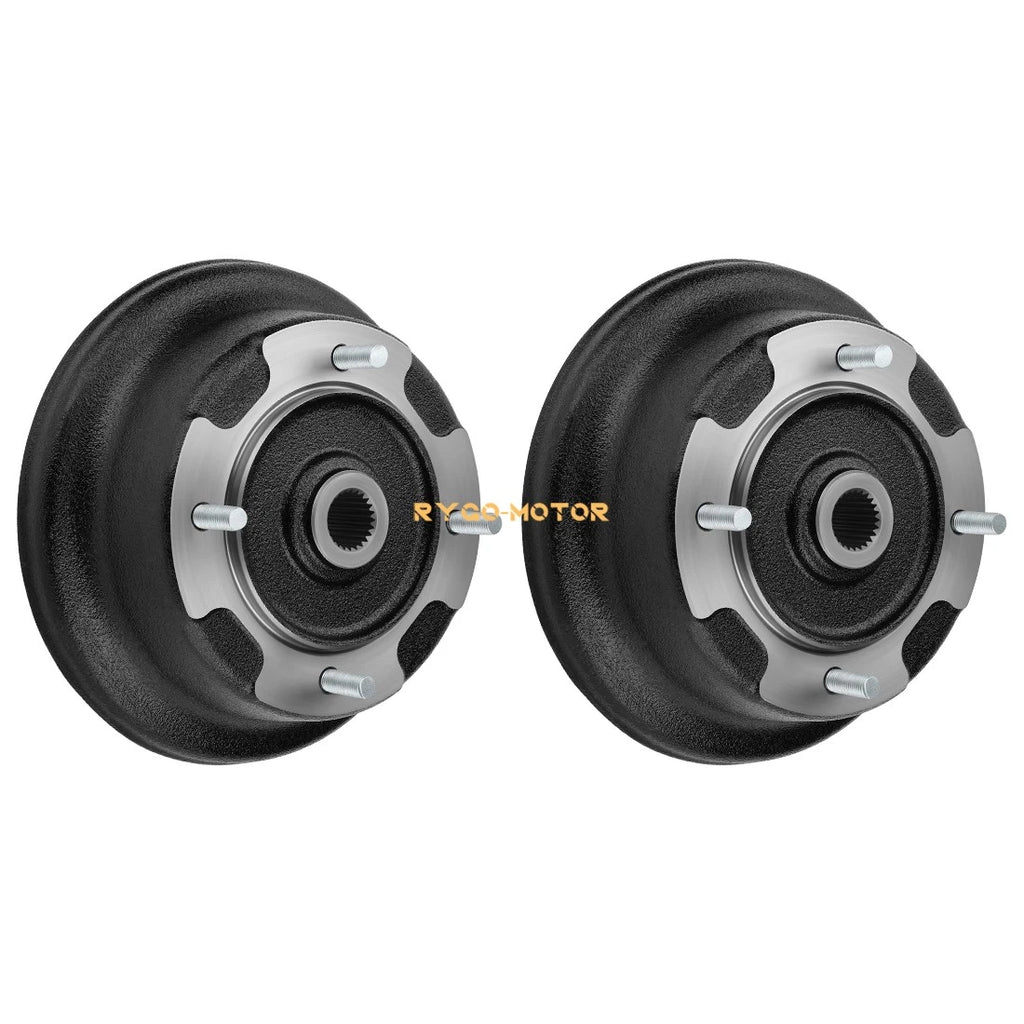 2 Rear Brake Drums with Bolts for Kawasaki KAF400 Mule 600 610 (2005–2016)