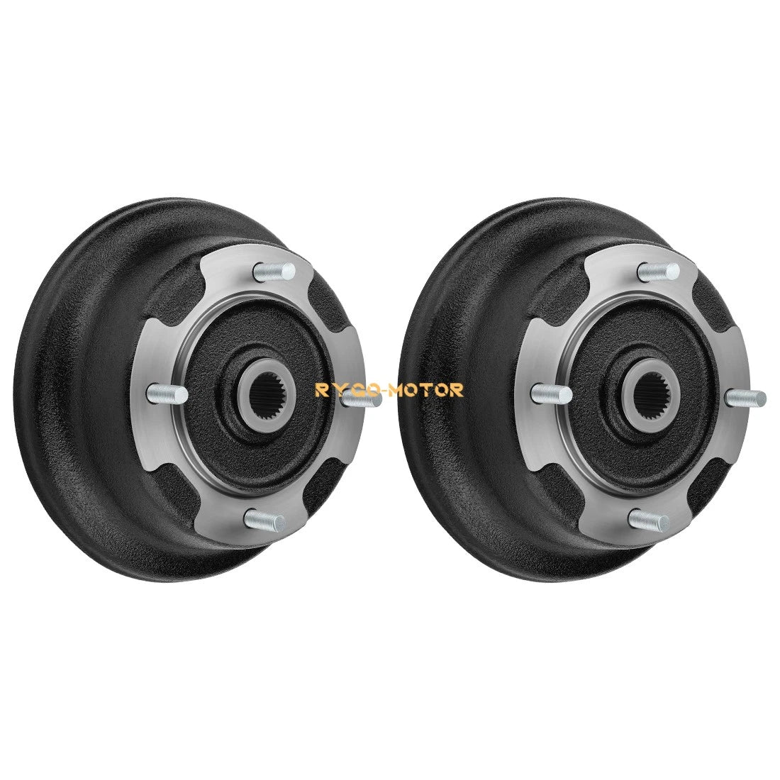 2 Rear Brake Drums with Bolts for Kawasaki KAF400 Mule 600 610 (2005–2016)