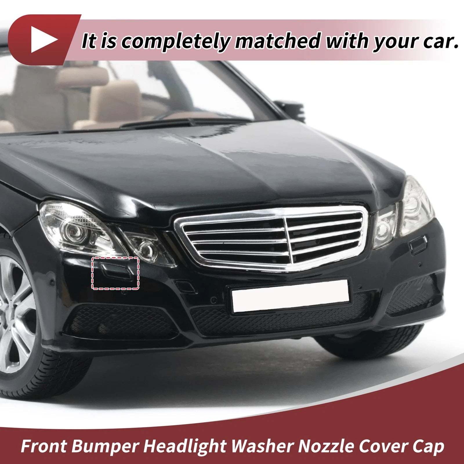 Front Right Bumper Headlight Washer Nozzle Cover Cap for Mercedes-Benz E250 (2014–2016)