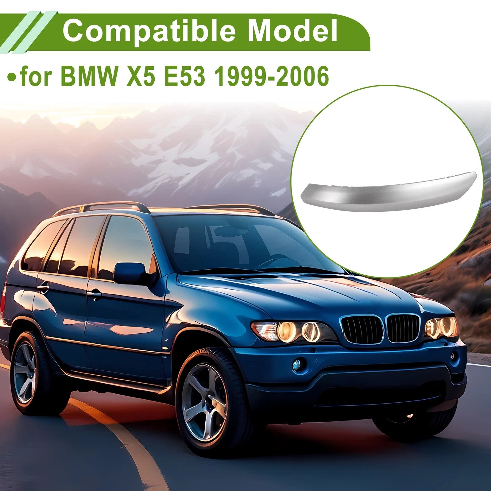 Door Panel Handle Pull Trim Cover for BMW X5 E53 (1999–2006) No. 51417122202