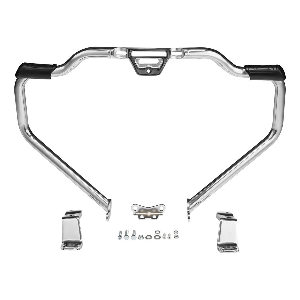 Chrome Mustache Engine Guard Support Bracket for Harley Low Rider ST (2022–2025)