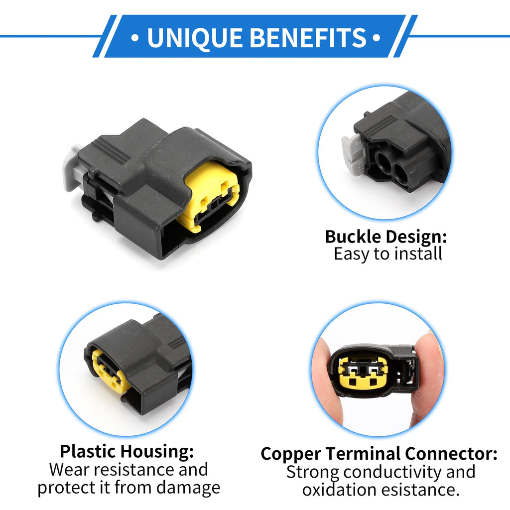 Ignition Coil Connector Plug 2 Pin for Hyundai Kia (Set) (2000–2021)