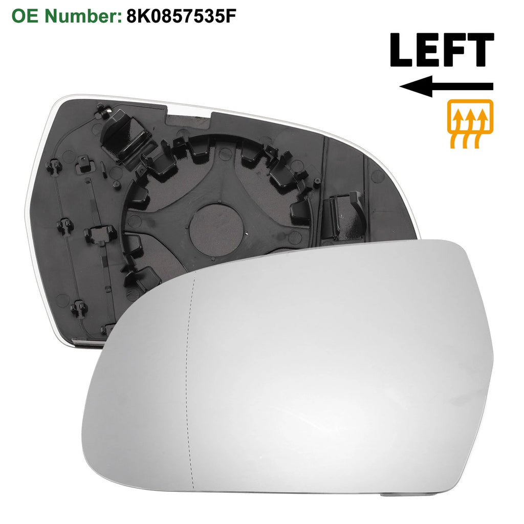 Heated Left Side Mirror Glass for Audi A3 A4 A5 (2010–2013)