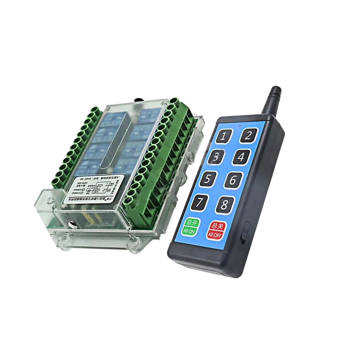 8 Channel Wireless RF433MHz Remote Control Switch Relay Module DC8-86V