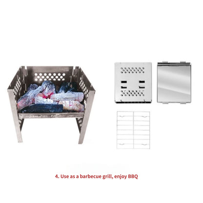 Portable Foldable Grill Rack for Picnic Cooking