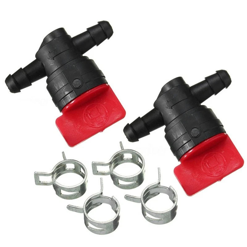 2X Cut Off Valves 1/4" In Line for Small Engines