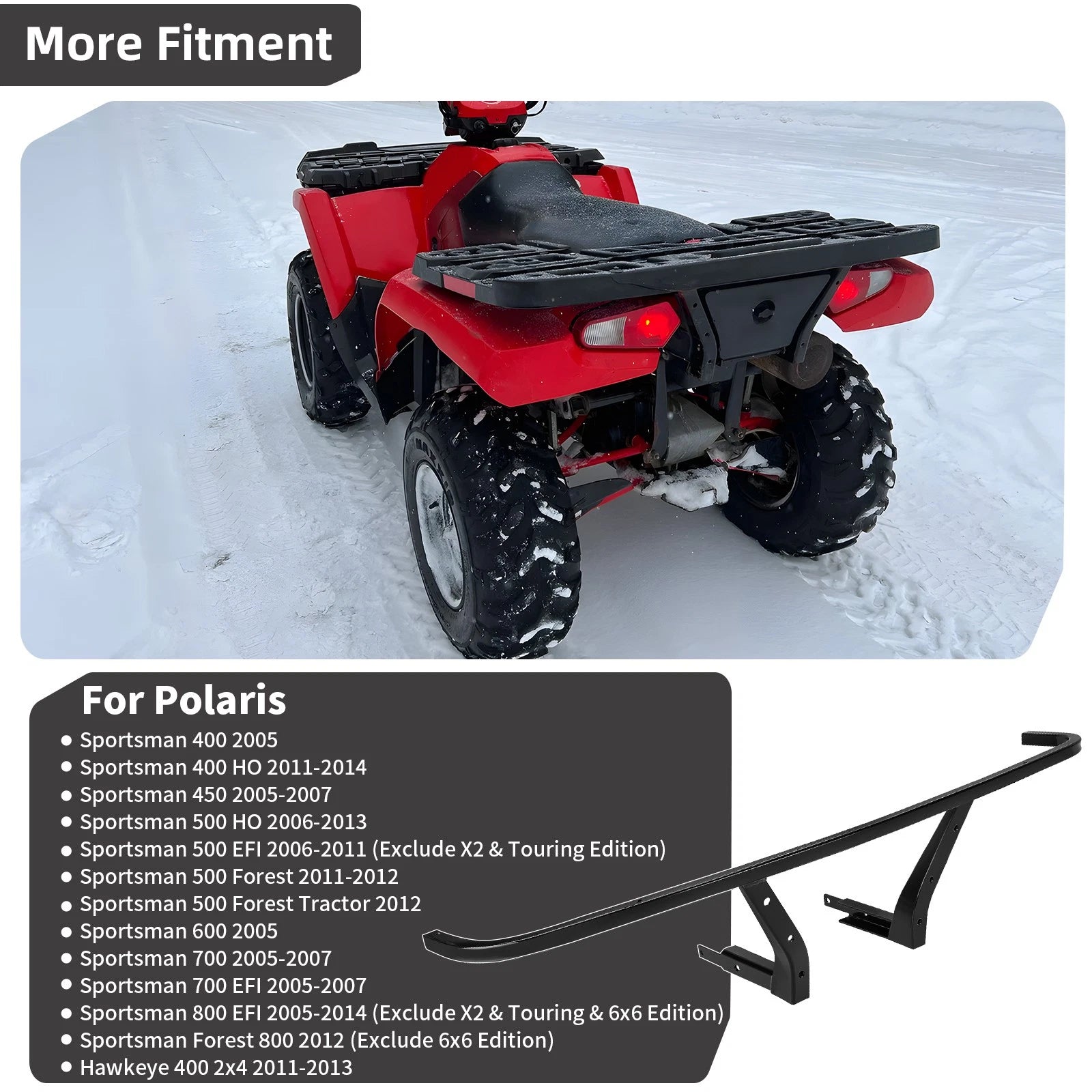 Rear Rack Support 1014668-067 for Polaris Sportsman 400 HO (2011–2014)