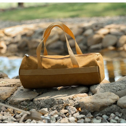 36x18cm Cylinder Canvas Bag for Tent Pegs and Camping Tool Storage
