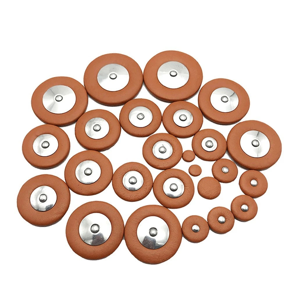 25 Pcs Set of Tenor Saxophone Pads Accessories Brown