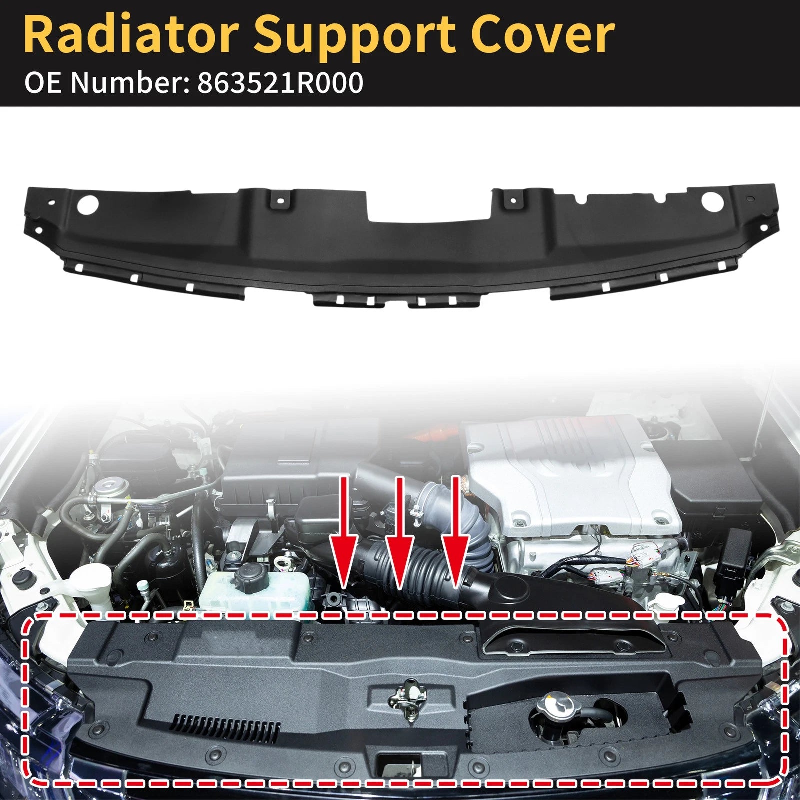 Radiator Support Cover for Hyundai Accent (2012–2017) Replacement
