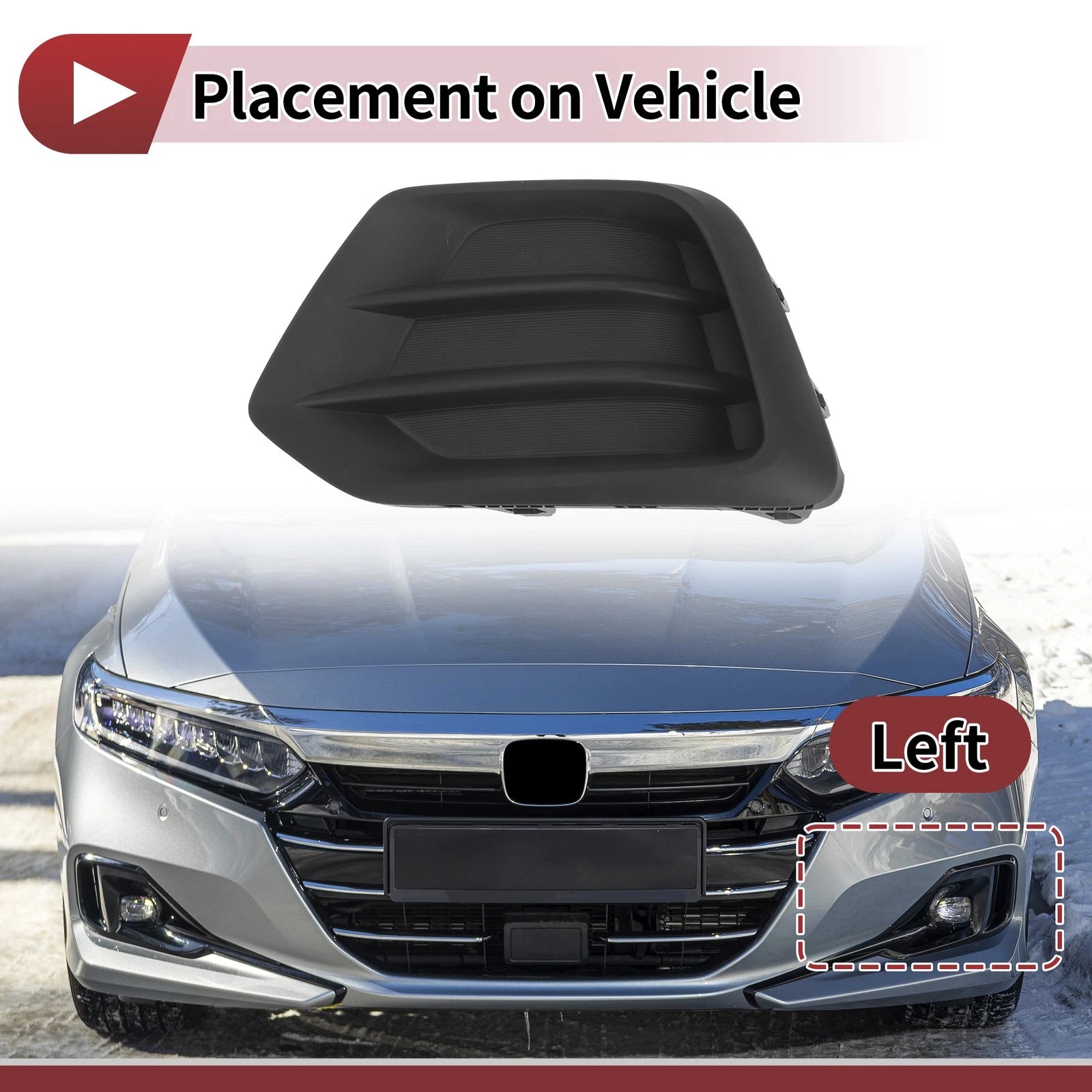 Front Left Fog Light Grill for Chevrolet Trax 2017–2022 Replacement