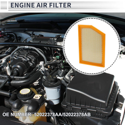 Car Engine Air Filter No. 52022378AA/52022378AB for Jeep Cherokee (2014–2018)