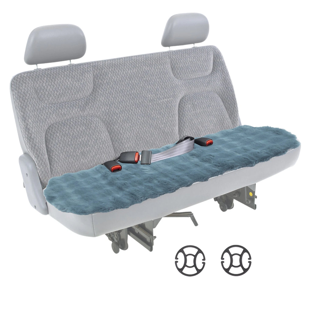 Back Seat Cover for - Light Gray Bubble Fleece