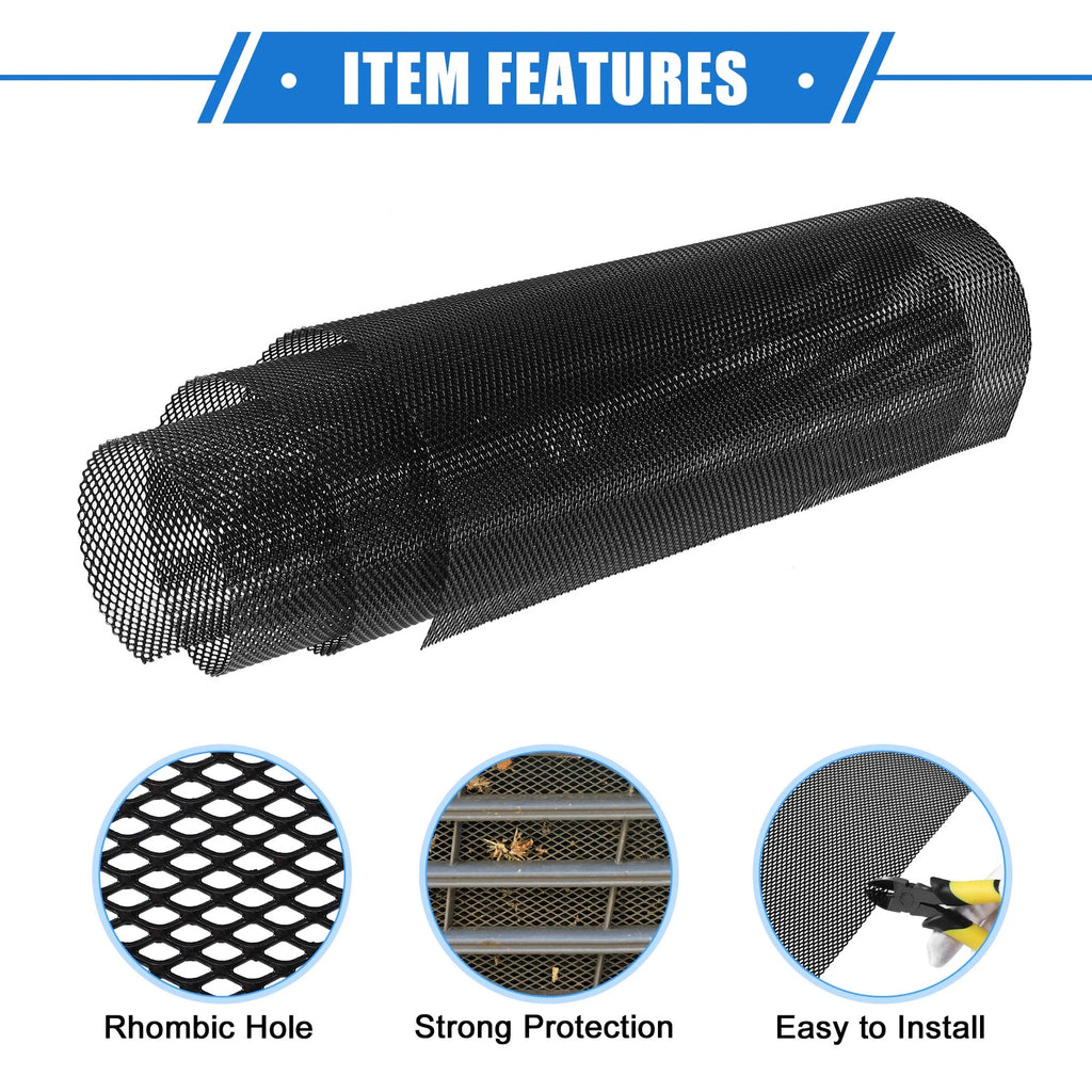 Grill Mesh Sheet 100x33cm for Truck (Black)