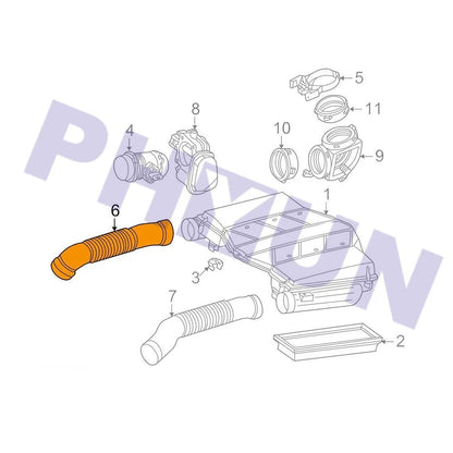 2Pcs Air Intake Hose for Mercedes S500 (2000–2006)