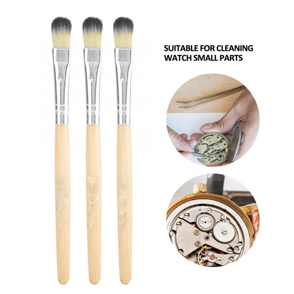 3 Pack Cleaning Brush Set for Watch Movement Repair Tools