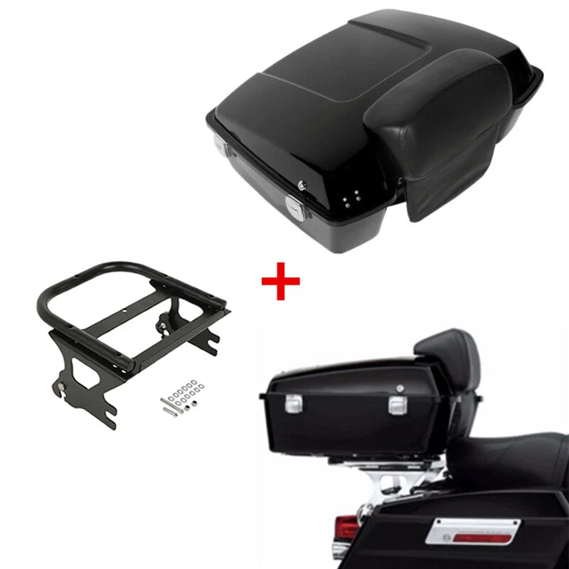 Chopped Trunk Backrest Pad Mount for Harley Touring (1997–2008)